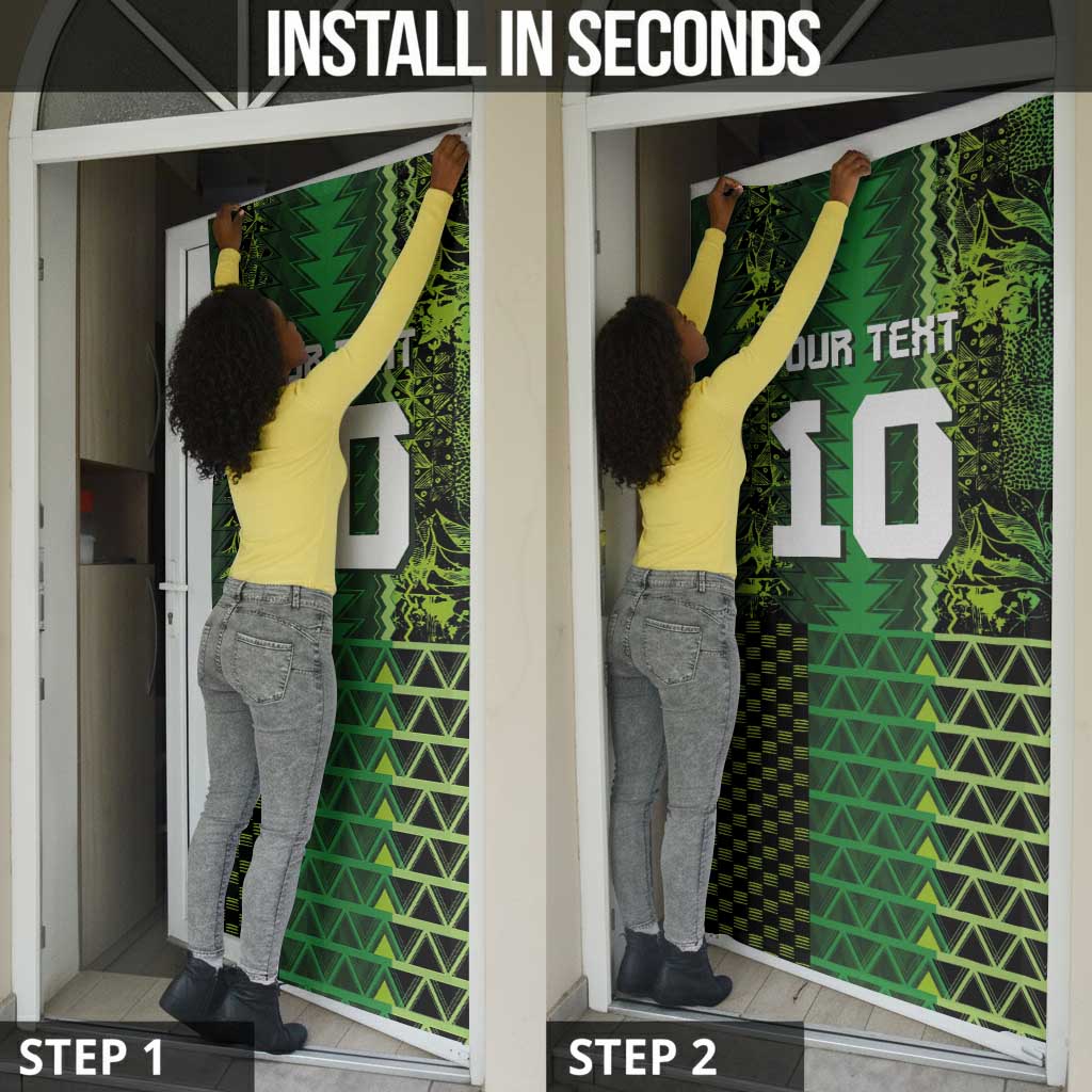 Custom Nigeria Football Door Cover The Naija-Tribal Sporty Style - African Pride