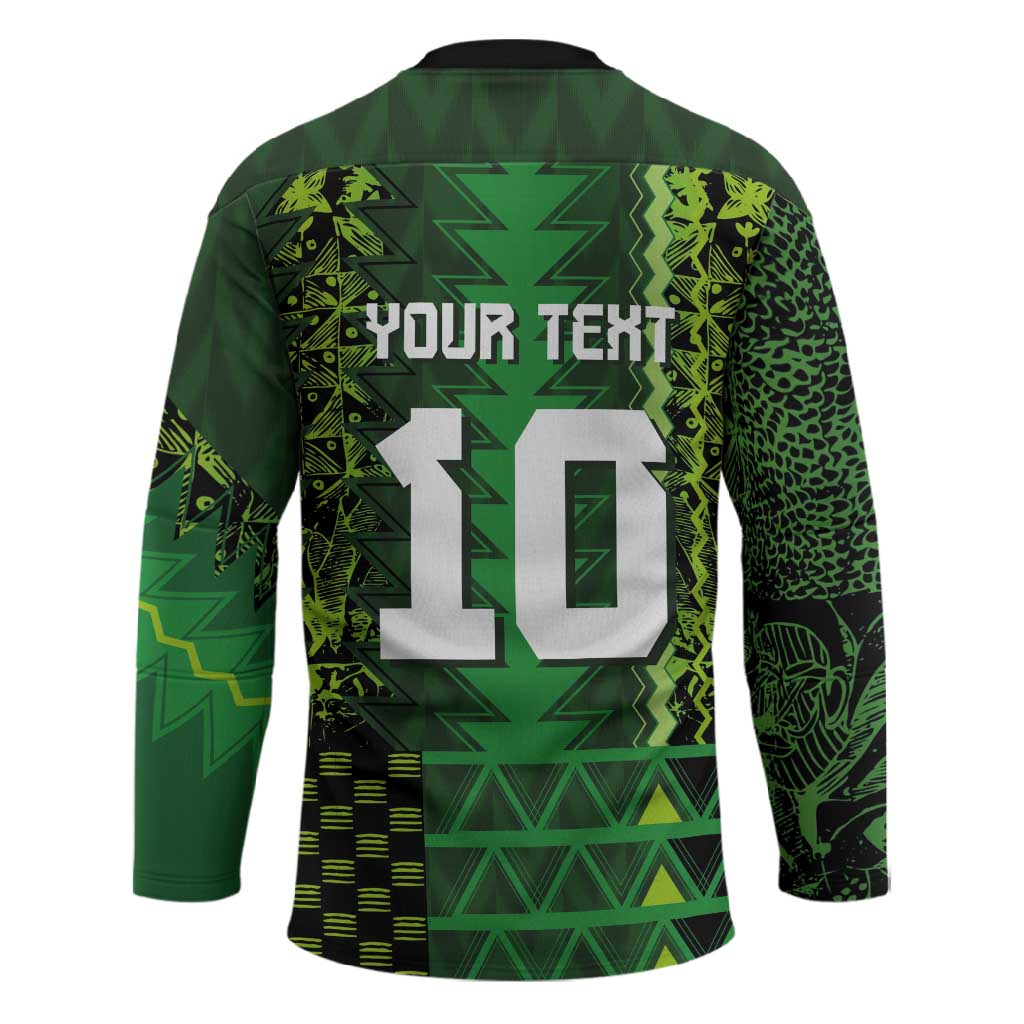 Custom Nigeria Football Hockey Jersey The Naija-Tribal Sporty Style - African Pride