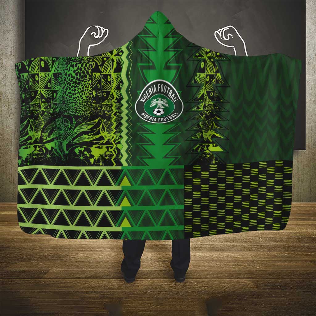 Nigeria Football Hooded Blanket The Naija-Tribal Sporty Style - African Pride