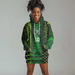 Custom Nigeria Football Hoodie Dress The Naija-Tribal Sporty Style - African Pride
