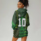 Custom Nigeria Football Hoodie Dress The Naija-Tribal Sporty Style - African Pride
