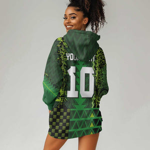 Custom Nigeria Football Hoodie Dress The Naija-Tribal Sporty Style - African Pride
