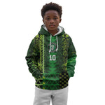Custom Nigeria Football Kid Hoodie The Naija-Tribal Sporty Style - African Pride