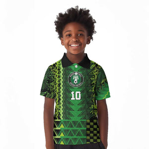 Custom Nigeria Football Kid Polo Shirt The Naija-Tribal Sporty Style - African Pride
