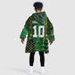 Custom Nigeria Football Kid Wearable Blanket Hoodie The Naija-Tribal Sporty Style - African Pride