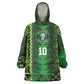 Custom Nigeria Football Kid Wearable Blanket Hoodie The Naija-Tribal Sporty Style - African Pride