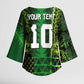 Custom Nigeria Football Kimono Sleeve Blouse The Naija-Tribal Sporty Style - African Pride