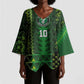 Custom Nigeria Football Kimono Sleeve Blouse The Naija-Tribal Sporty Style - African Pride