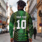 Custom Nigeria Football Long Sleeve Button Shirt The Naija-Tribal Sporty Style - African Pride