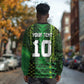 Custom Nigeria Football Long Sleeve Shirt The Naija-Tribal Sporty Style - African Pride