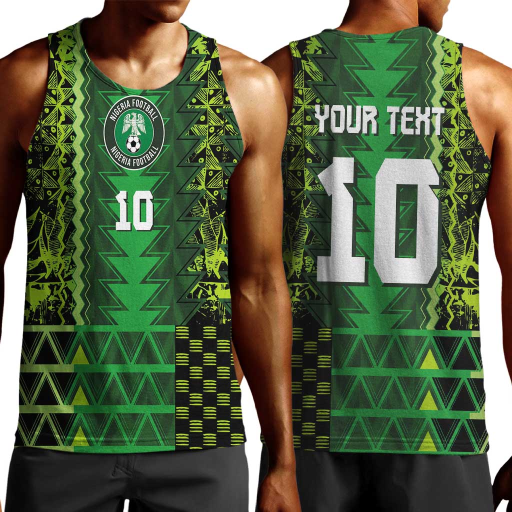 Custom Nigeria Football Men Tank Top The Naija-Tribal Sporty Style - African Pride