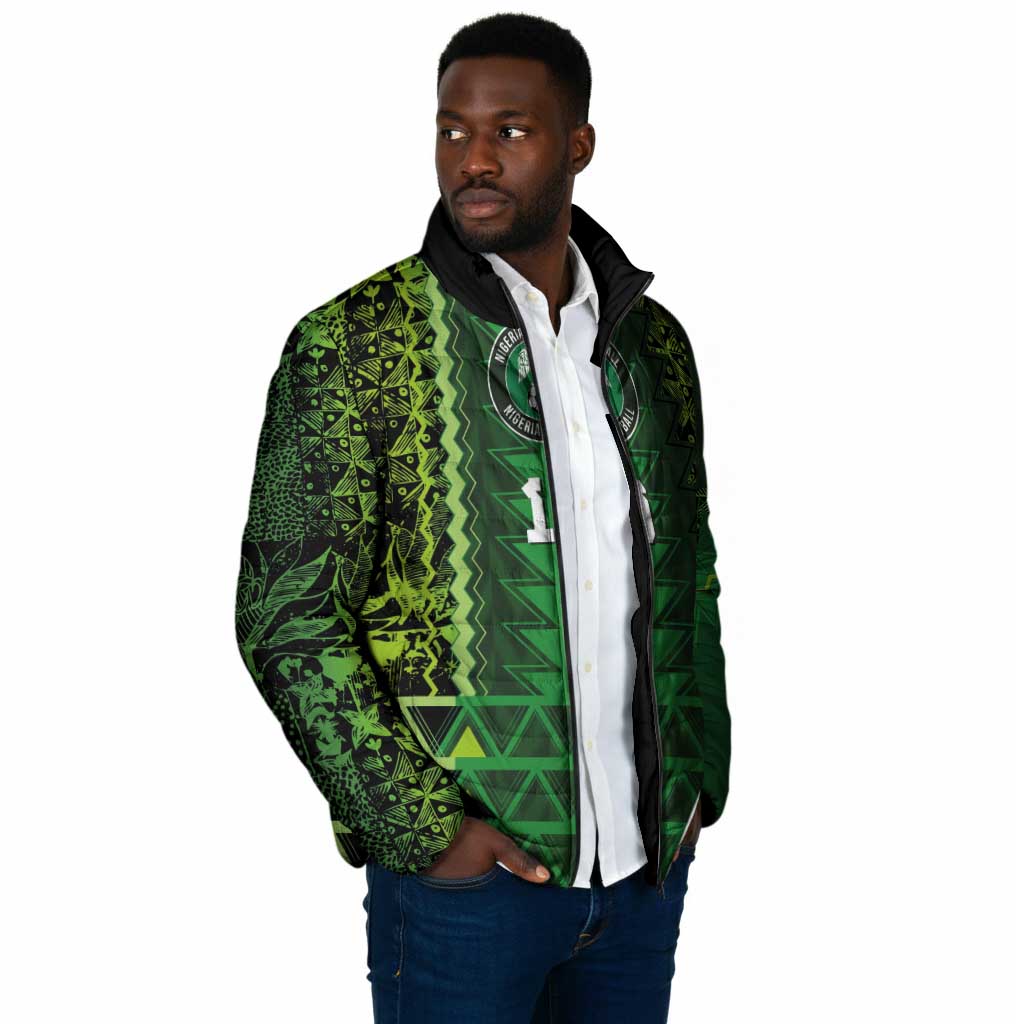 Custom Nigeria Football Padded Jacket The Naija-Tribal Sporty Style - African Pride