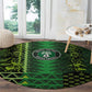 Nigeria Football Round Carpet The Naija-Tribal Sporty Style - African Pride