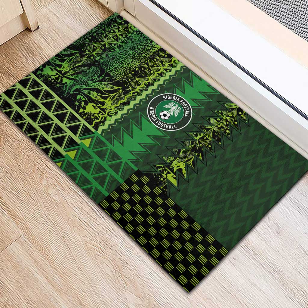 Nigeria Football Rubber Doormat The Naija-Tribal Sporty Style - African Pride