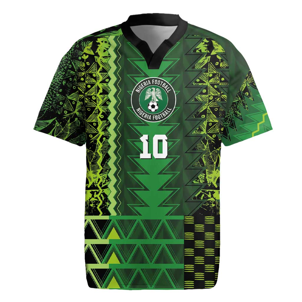 Custom Nigeria Football Rugby Jersey The Naija-Tribal Sporty Style - African Pride