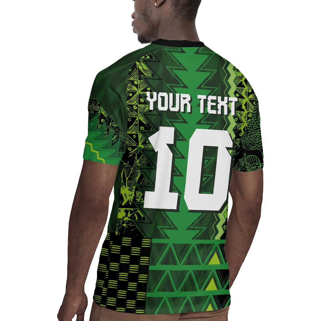 Custom Nigeria Football Rugby Jersey The Naija-Tribal Sporty Style - African Pride