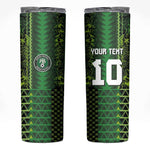 Custom Nigeria Football Skinny Tumbler The Naija-Tribal Sporty Style - African Pride