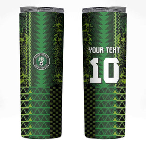 Custom Nigeria Football Skinny Tumbler The Naija-Tribal Sporty Style - African Pride