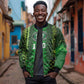Custom Nigeria Football Sleeve Zip Bomber Jacket The Naija-Tribal Sporty Style - African Pride
