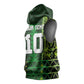 Custom Nigeria Football Sleeveless Hoodie The Naija-Tribal Sporty Style - African Pride