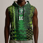 Custom Nigeria Football Sleeveless Hoodie The Naija-Tribal Sporty Style - African Pride