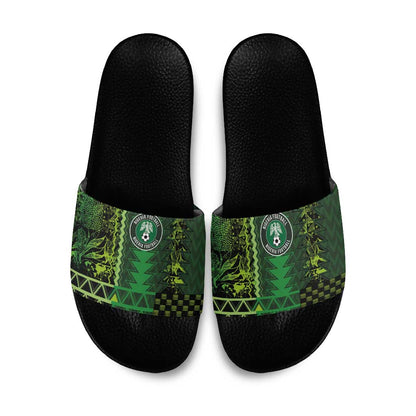 Nigeria Football Slide Sandals The Naija-Tribal Sporty Style - African Pride