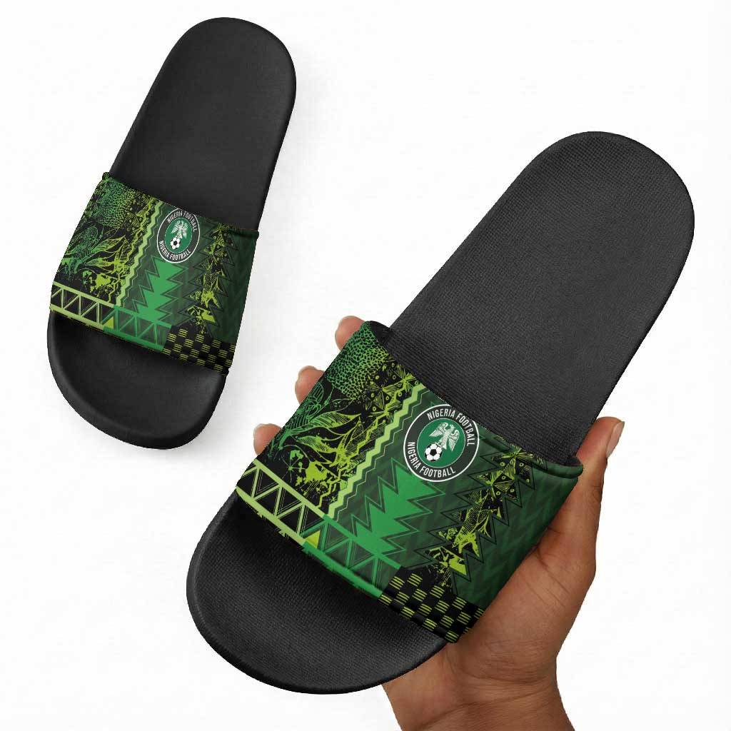 Nigeria Football Slide Sandals The Naija-Tribal Sporty Style - African Pride