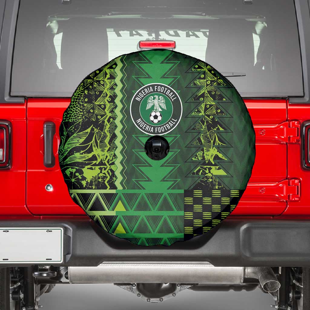 Nigeria Football Spare Tire Cover The Naija-Tribal Sporty Style - African Pride