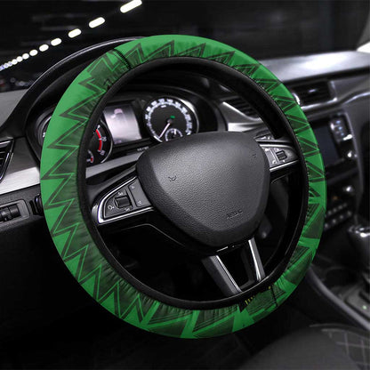 Nigeria Football Steering Wheel Cover The Naija-Tribal Sporty Style - African Pride