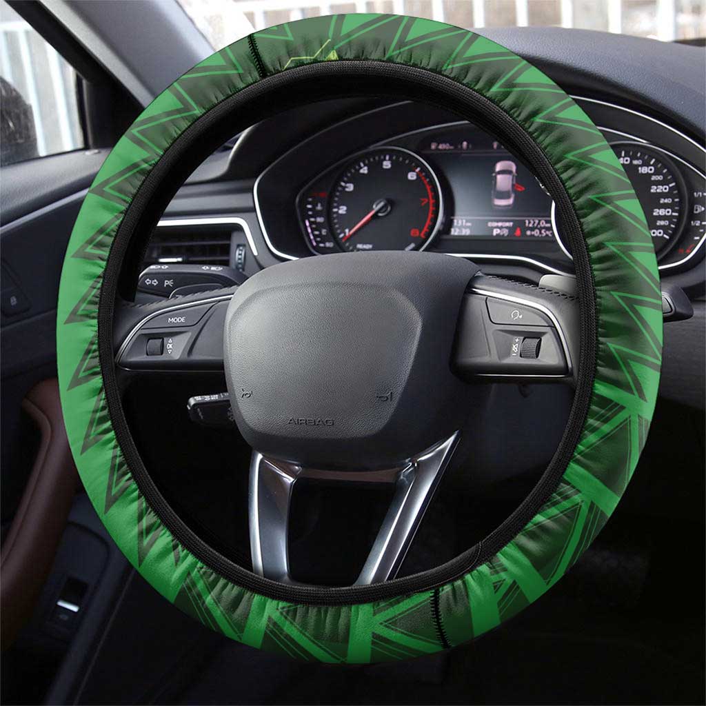 Nigeria Football Steering Wheel Cover The Naija-Tribal Sporty Style - African Pride