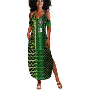 Custom Nigeria Football Summer Maxi Dress The Naija-Tribal Sporty Style - African Pride