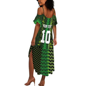 Custom Nigeria Football Summer Maxi Dress The Naija-Tribal Sporty Style - African Pride
