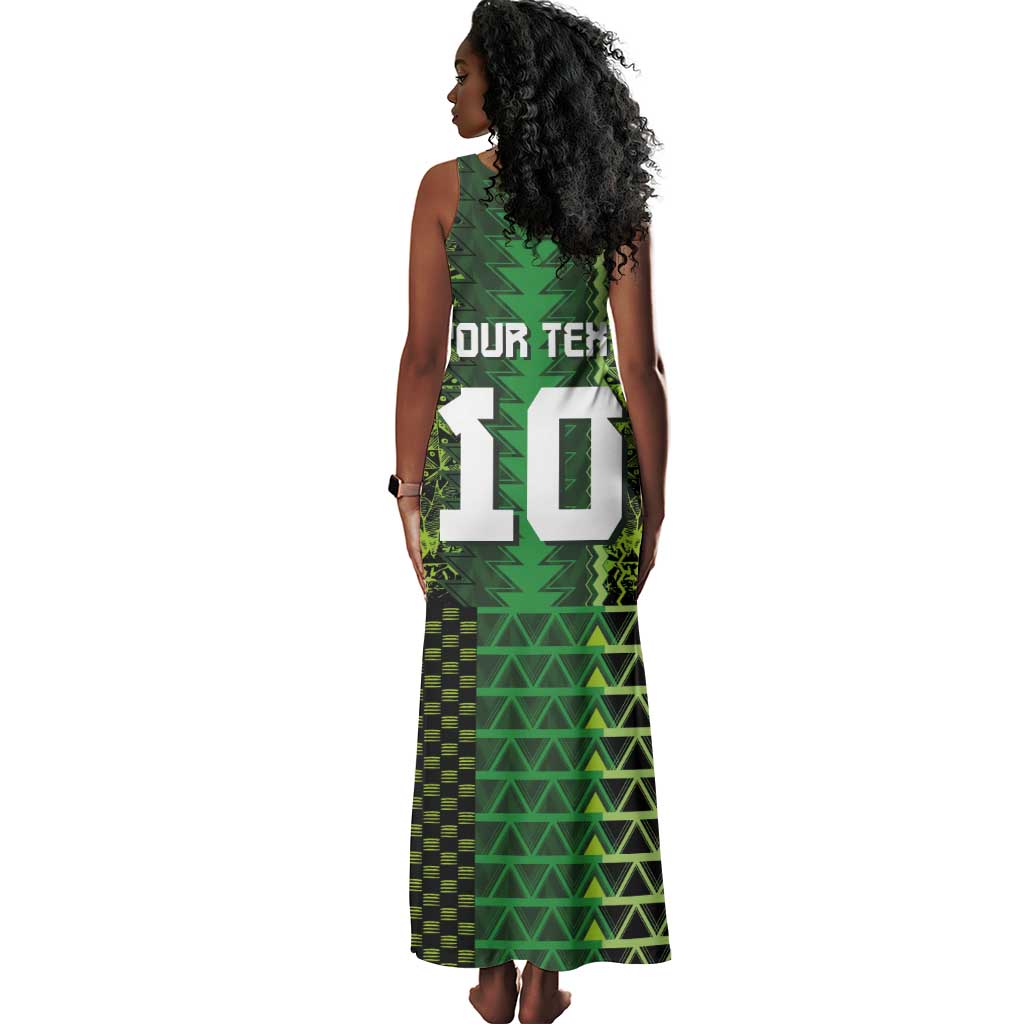 Custom Nigeria Football Tank Maxi Dress The Naija-Tribal Sporty Style - African Pride