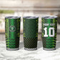 Custom Nigeria Football Tumbler Cup The Naija-Tribal Sporty Style - African Pride