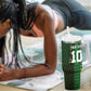 Custom Nigeria Football Tumbler With Handle The Naija-Tribal Sporty Style - African Pride