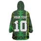 Custom Nigeria Football Wearable Blanket Hoodie The Naija-Tribal Sporty Style - African Pride