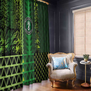Nigeria Football Window Curtain The Naija-Tribal Sporty Style - African Pride