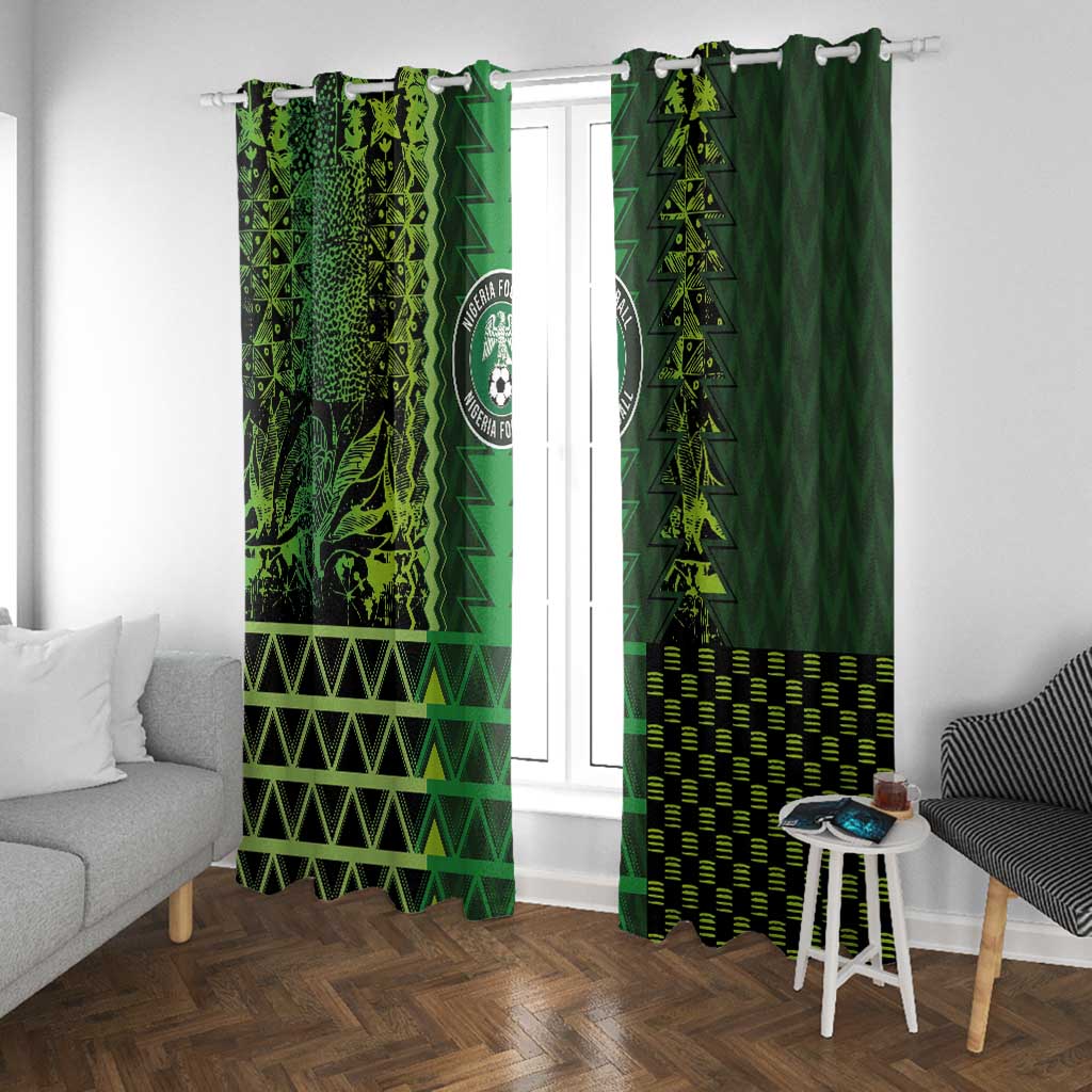 Nigeria Football Window Curtain The Naija-Tribal Sporty Style - African Pride