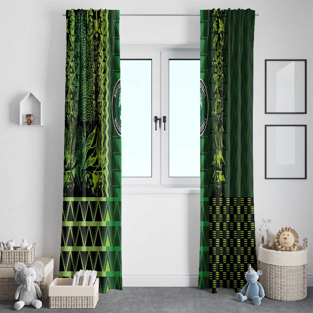 Nigeria Football Window Curtain The Naija-Tribal Sporty Style - African Pride
