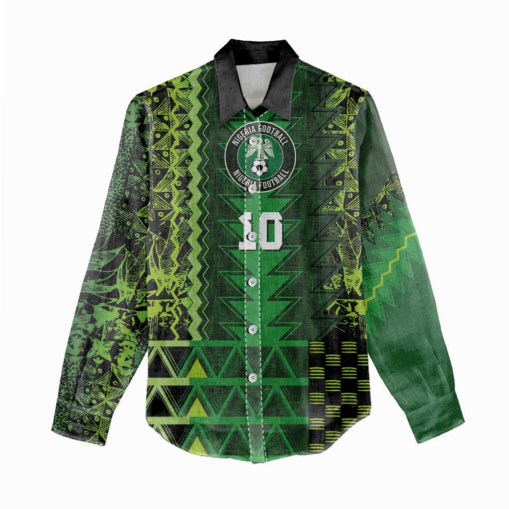 Custom Nigeria Football Women Casual Shirt The Naija-Tribal Sporty Style - African Pride