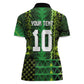 Custom Nigeria Football Women Polo Shirt The Naija-Tribal Sporty Style - African Pride