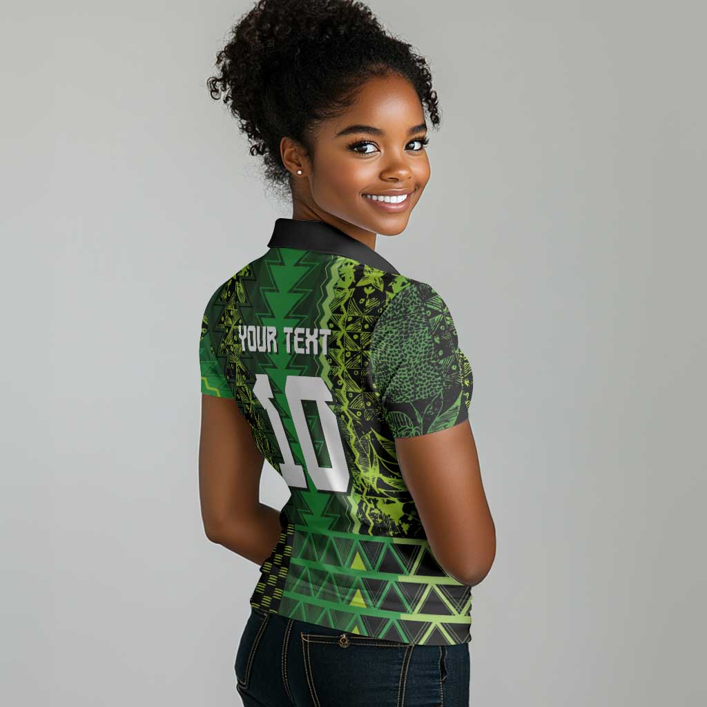 Custom Nigeria Football Women Polo Shirt The Naija-Tribal Sporty Style - African Pride