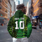 Custom Nigeria Football Zip Hoodie The Naija-Tribal Sporty Style - African Pride