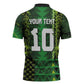 Custom Nigeria Football Zipper Polo Shirt The Naija-Tribal Sporty Style - African Pride