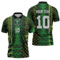 Custom Nigeria Football Zipper Polo Shirt The Naija-Tribal Sporty Style - African Pride