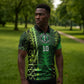 Custom Nigeria Football Zipper Polo Shirt The Naija-Tribal Sporty Style - African Pride