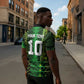 Custom Nigeria Football Zipper Polo Shirt The Naija-Tribal Sporty Style - African Pride