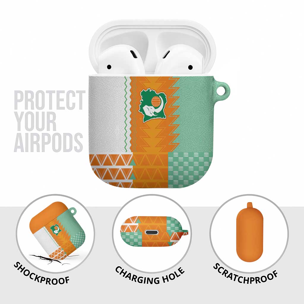 Ivory Coast Football AirPods Case Côte d'Ivoire-Tribal Sporty Style - African Pride