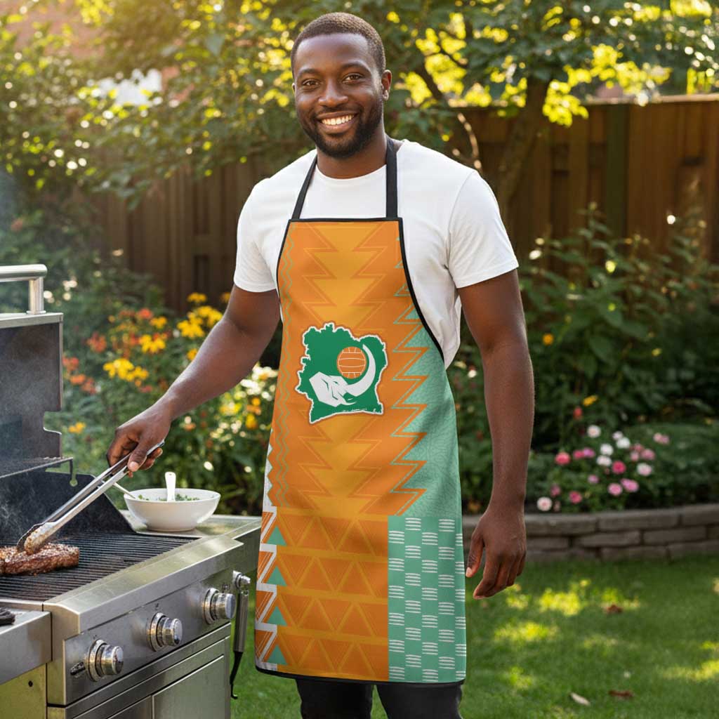 Ivory Coast Football Apron Côte d'Ivoire-Tribal Sporty Style - African Pride