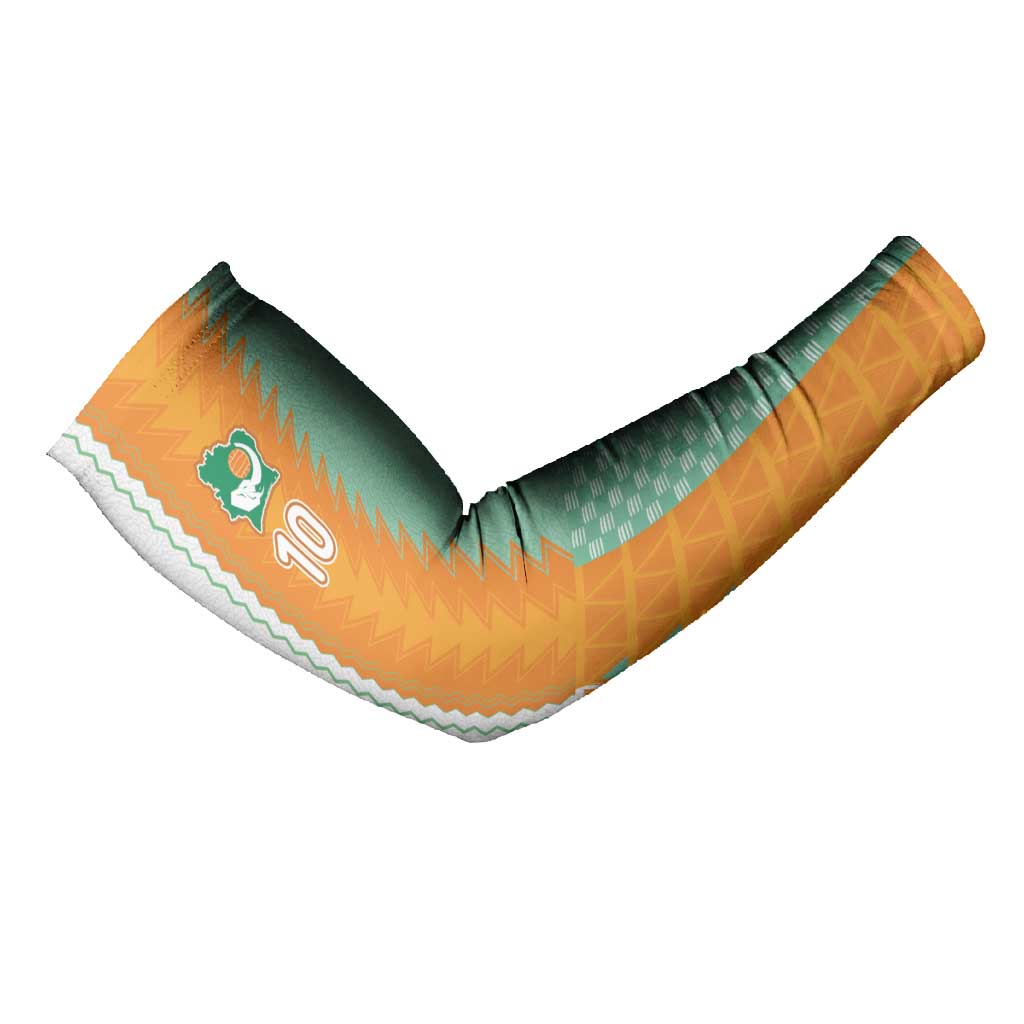 Custom Ivory Coast Football Arm Sleeves Côte d'Ivoire-Tribal Sporty Style - African Pride